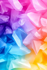 Naklejka premium Vibrant abstract crystals, colorful geometric shapes