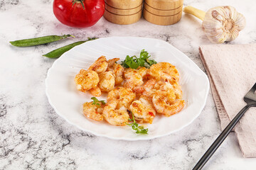 Stir fried prawn in sweet and sour sauce