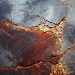 Fototapeta premium Luxurious Dark Brown and Blue Marble Flooring Design