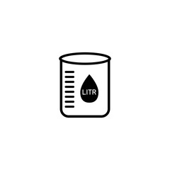 Liter icon flat illustration isolated on white background