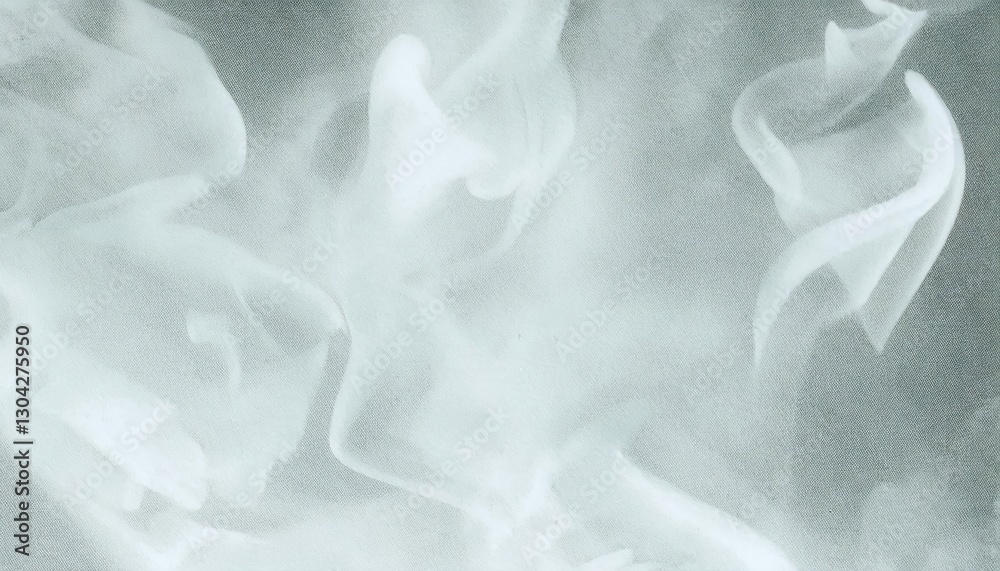 Aufkleber ethereal swirling white mist on a dark background, abstract fog texture with soft flowing shapes, id