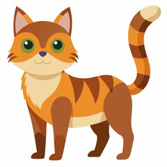 A cute cate illustration on white background.