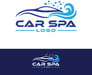Car Spa Logo Design Car Auto washing logo