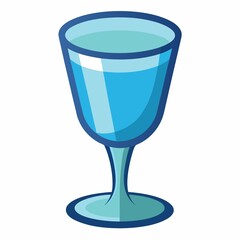 glass of champagne Ilustration on white background.