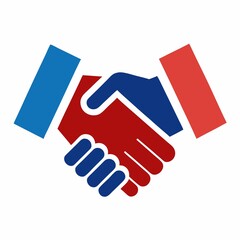 handshake icon vector illustration On white background.