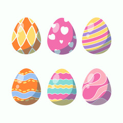 Colorful Easter Eggs Vector Illustration