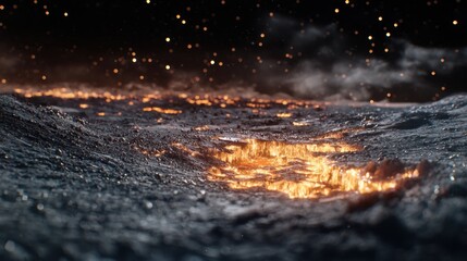 A black and white image of a rocky
