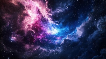 A colorful galaxy with a blue cloud in the middle