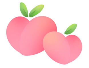 Two peaches icon