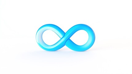 Infinity symbol, mathematical integration concept, surreal 3D rendering