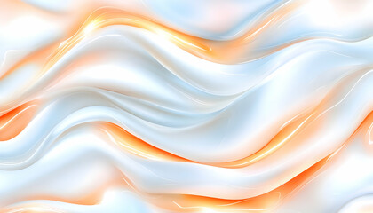 Fototapeta premium Abstract flowing pastel waves, digital art background