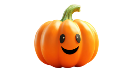 Cute Pumpkin on PNG Transparent Background. Perfect Seasonal Charm for All Your Autumn and Halloween
