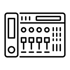 A line style icon of an audio mixer system  © Prosymbols