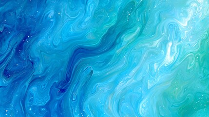 Fototapeta premium Abstract Blue and Teal Marbled Texture with Gold Glitter