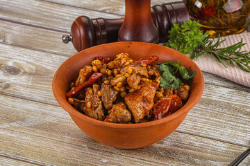 Rasted chicken meat with ptitim