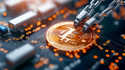 Emerging cryptocurrency trends digital finance hub graphic design futuristic environment close-up viewpoint innovative concepts