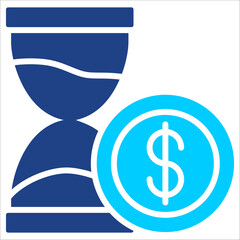 Time Is Money Simple Icon Vector Illustration Concept