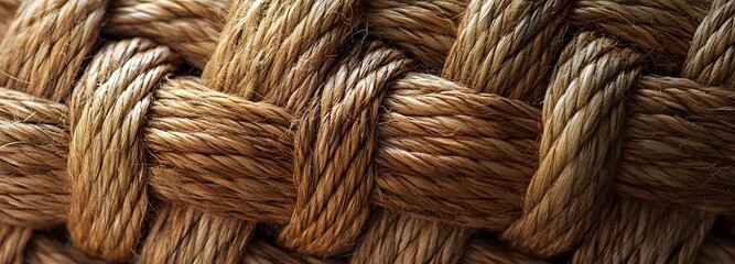 Woven Texture: An intricate close-up of interwoven fibers, showcasing the artistry of textile weaving with a natural, earthy color palette and detailed texture.
