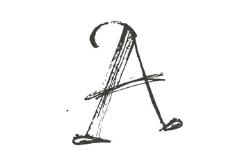 letter A brush paint logo