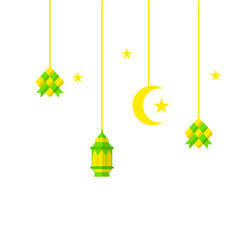 Ketupat Decoration Illustration