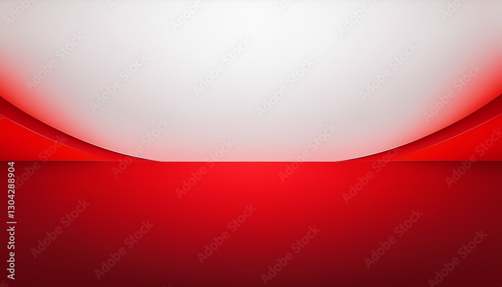 Poster white gradient in the middle and red on the top and bottom sides. generated image