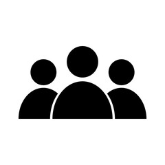 group of people icon.group of users icon. flat vector illustration simple design.