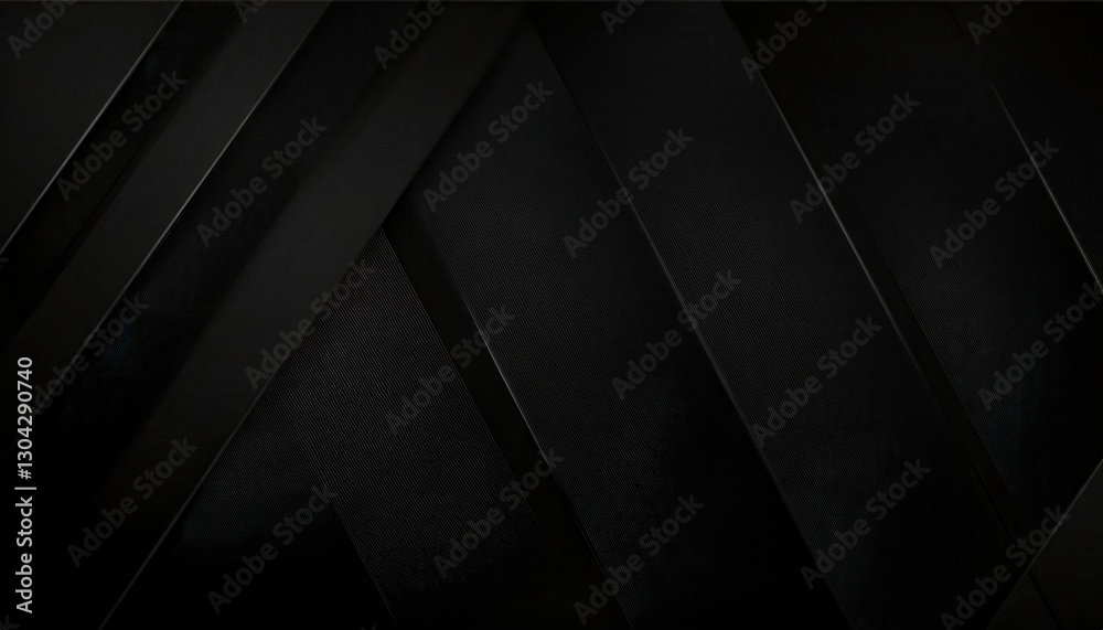 Poster dark abstract geometric pattern with diagonal textured black bars, minimalist modern background for 