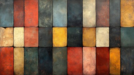 Warm earthy tones softly blend in a richly textured rectangular pattern. AI Generated