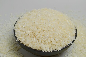 raw rice in a plate