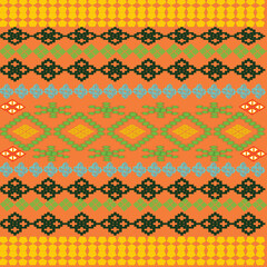 seamless vector pattern, pixel seamless pattern on orange background 