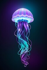 Ghostly kraken rising with bioluminescent tentacles.