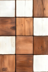 Rustic wood wall paneling, checkered pattern, interior design