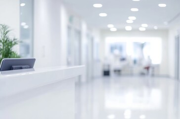 Healthcare reception area hospital interior design bright environment professional viewpoint warm atmosphere