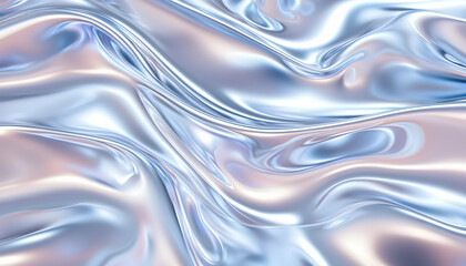 Shimmering metallic liquid flows, abstract background