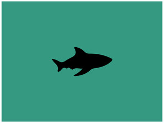 Fototapeta premium Shark logo design , vector , illustration .