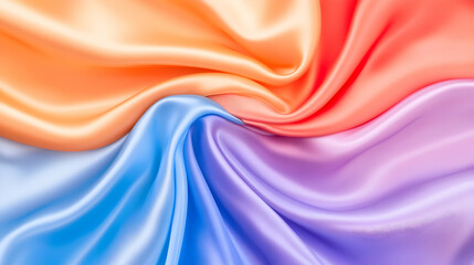 Obraz premium Swirling pastel silk fabric textures