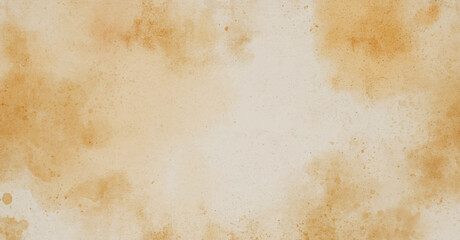Abstract watercolor art background template. Orange and beige brown watercolor backdrop empty space for text, banner, presentation or product display graphic design