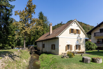 Obraz premium Traditional Levstik watermill in Podsrada Kozjanski regional park in Slovenia