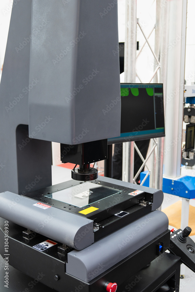 Fototapete optic machine for precise measurement of part size and quality evaluation. smart factory
