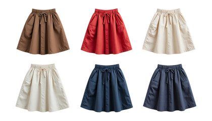 Obraz premium Collection of Linen A-Line Skirt isolated on png