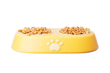 3d rendering cartoon pet food 