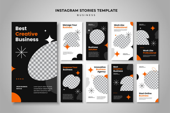Set of Business social media story template