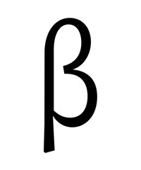 Obraz premium Beta icon filled with black