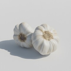 Garlic on a white background
