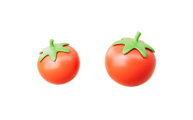 3d rendering two cartoon tomatos