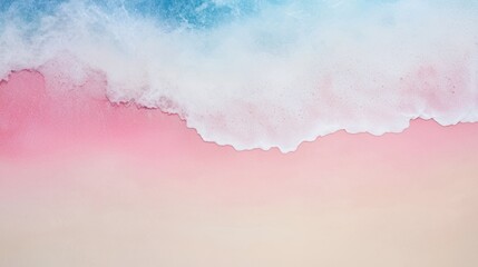 Soft Pink Sand Beach with Gentle Blue Wave