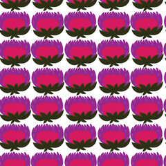 seamless pattern with red and white hearts