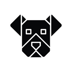 Dog Logo, Minimal Dog Logo, Square Dog Face
