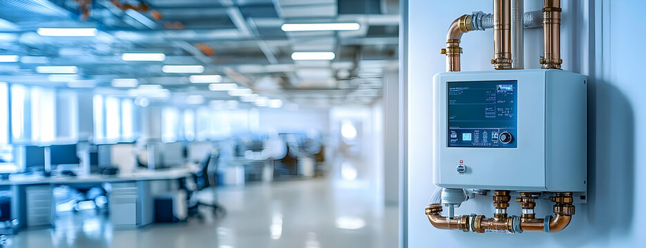 Office building control panel, HVAC system