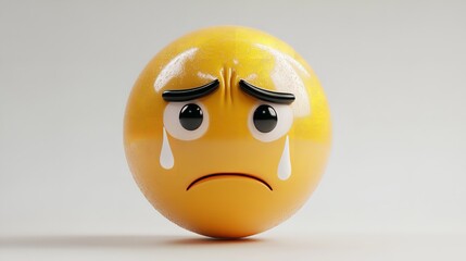 Fototapeta premium Design an emoji rolling its eyes in playful annoyance.